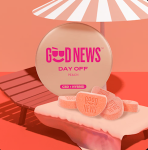 GOOD NEWS - Day Off Peach 1:1 CBD:THC Gummy 10pk - 100mg