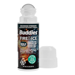 Buddies | MAX Fire & Ice Roll-On | THC:CBD:CBG:CBN | 1000mg