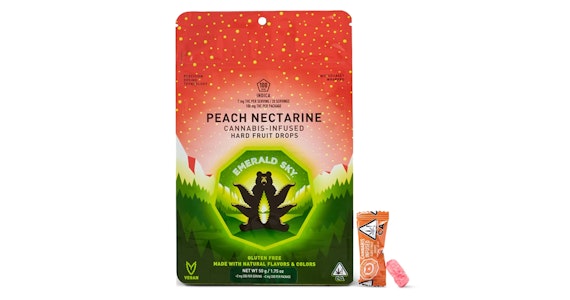 Emerald Sky - Emerald Sky - Peach Nectarine 10:1 THC:CBD Hard Fruit Drops - 110mg