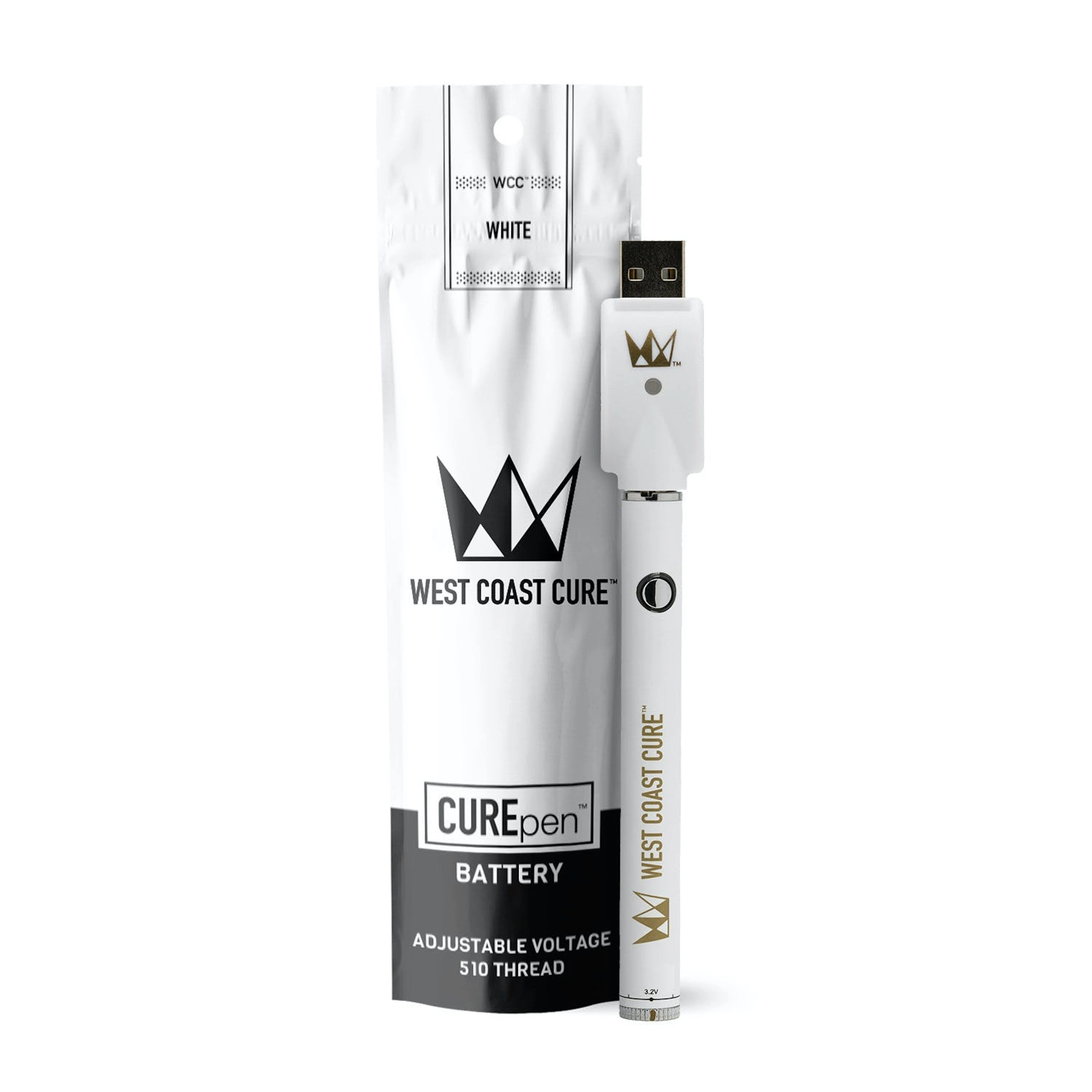 West Coast Cure 510 Thread White Battery