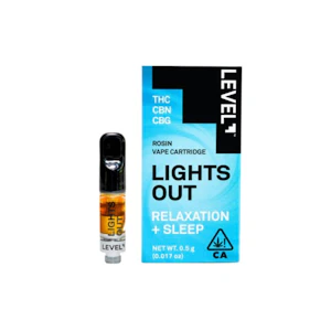 LEVEL+ - Lights Out Relaxation + Sleep | .5g Rosin Vape Cart (I)
