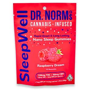 DR. NORM'S - Dr Norms - SleepWell - Raspberry Dream - Gummies - 10pk - 100mg