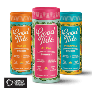 GOOD TIDE - Good Tide - Edibles - Pineapple - Solventless Hash Rosin- Gummies - 100mg