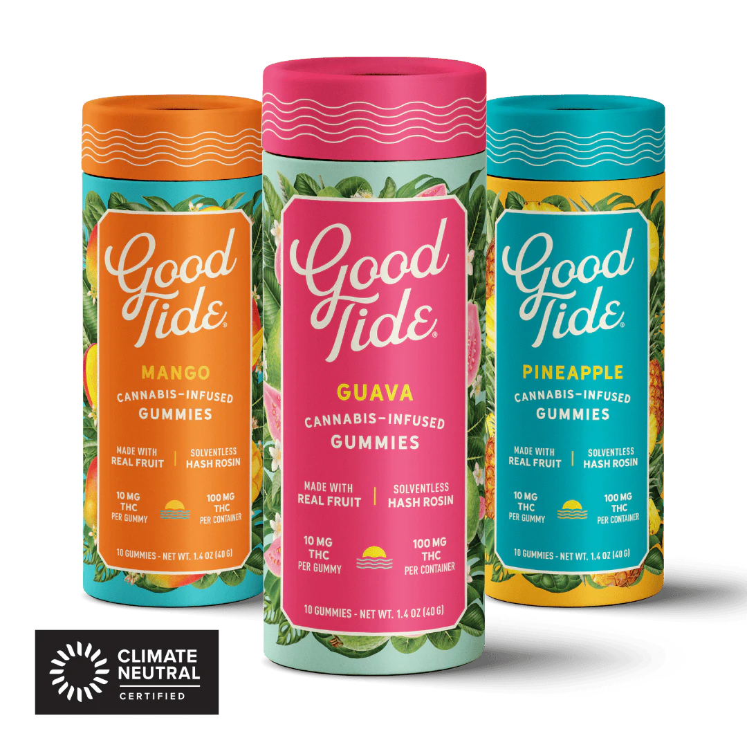 Good Tide - Mango Solventless Hash Rosin Gummies | Mellow Main Image