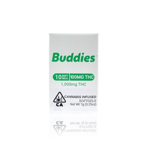 BUDDIES - BUDDIES - Capsules - THC Soft Gel 100MG - 10-Count - 1000MG
