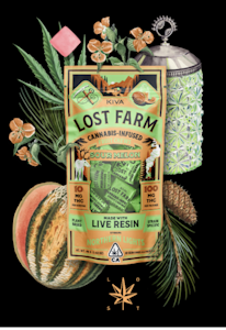 Sour Melon (Live Resin Infused) Fruit Chews - 100mg (I) - Lost Farms