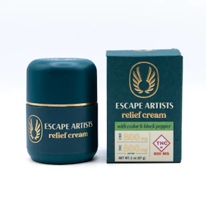 ESCAPE ARTISTS - ESCAPE ARTIST - CEDAR & BLACK PEPPER 2:1:2 RELIEF CREAM 800MG 2OZ