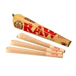 (RC010) Raw Classic | King Cones | 3 Pack Cones (3 Tips included)