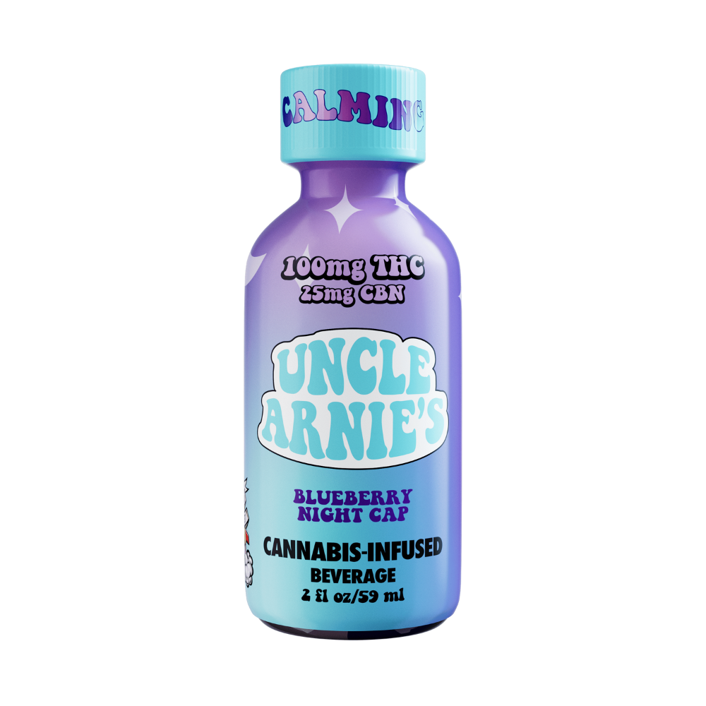 *xclusive* 125mg THC Blueberry Night Cap Shot 2oz (100mg THC, 25mg CBN) - Uncle Arnie's picture