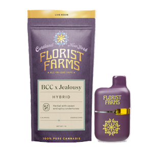 Florist Farms - BCC x Jealousy | Live Resin | All-In-One-Vape | 1g