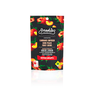 Smokiez Edibles - Smokiez SATIVA Sour Peach Fruit Chews - 100mg 10pk