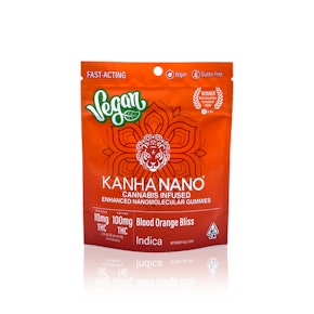 KANHA - Edible - Vegan Blood Orange Bliss - NANO - Gummies - 100MG