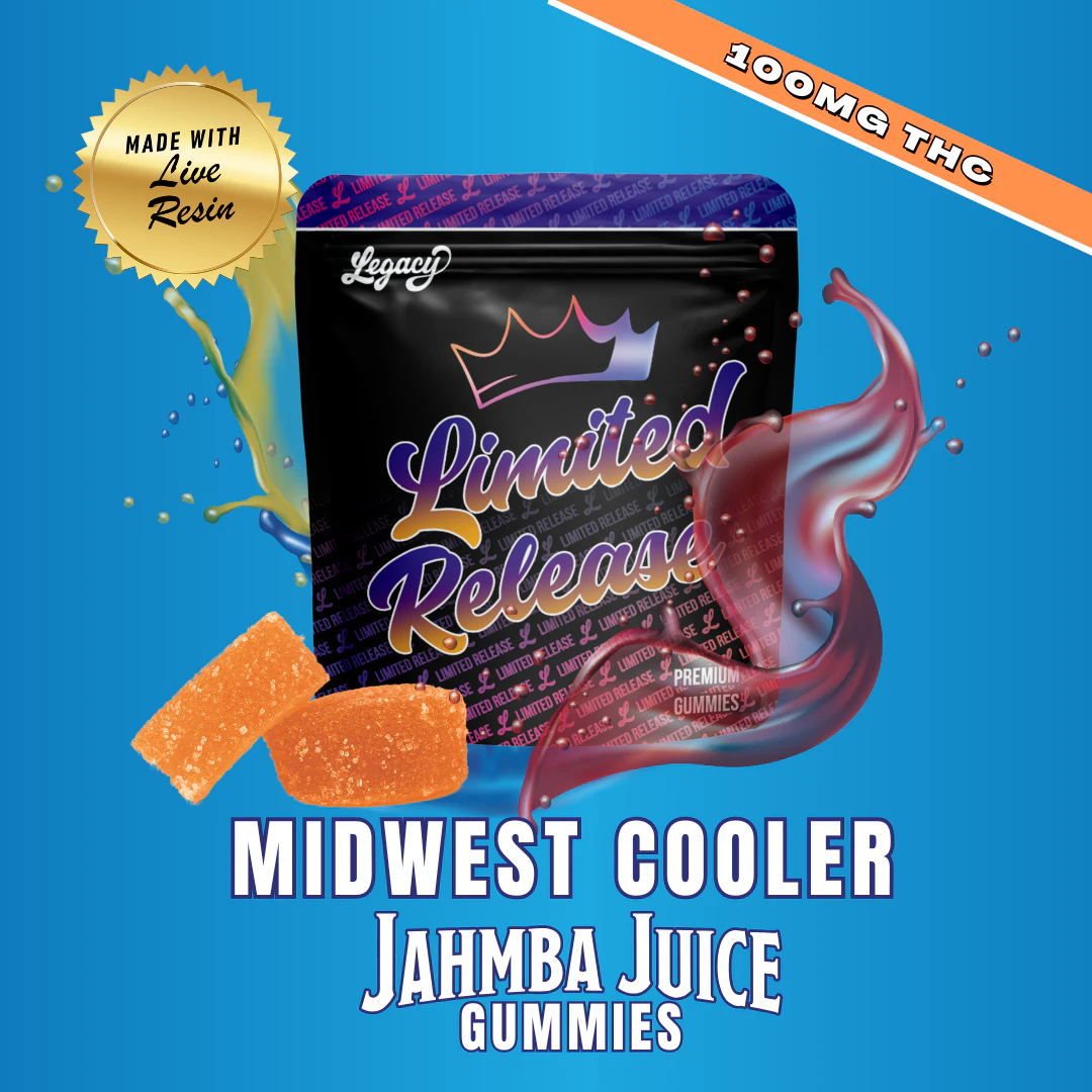 LEGACY - Legacy | 10pk Live Resin Gummies | Midwest Coolers JAHmba Juice | 100mg Main Image