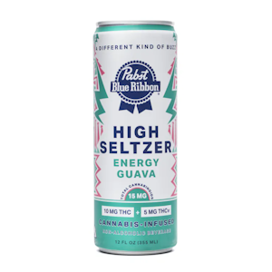 Pabst Blue Ribbon (PBR) - PABST BLUE RIBBON: Daytime Guava + THCv High Seltzer (10mg THC:5mg THCv) Single Can (S)