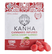 100mg THC Sativa Cherry Gummies (10mg - 10 pack) - Kanha