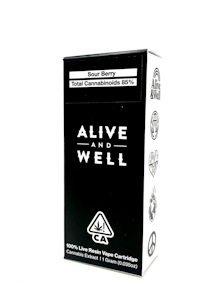 ALIVE & WELL - ALIVE AND WELL: SOUR BERRY 1G LIVE RESIN CART