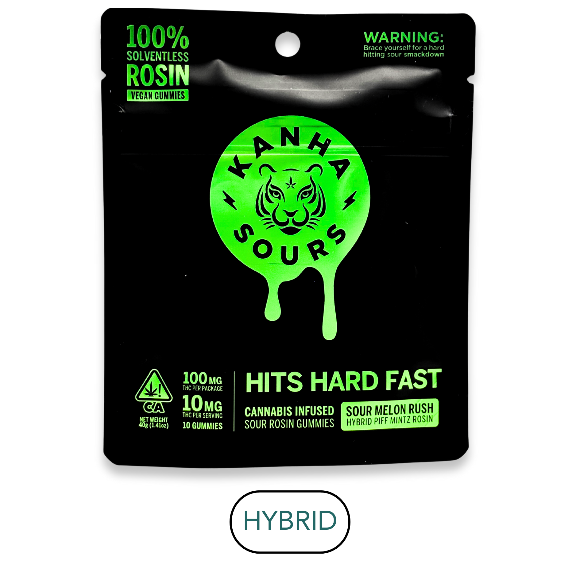 Rosin Sours - Melon Rush - Edibles - 10pk - 100mg