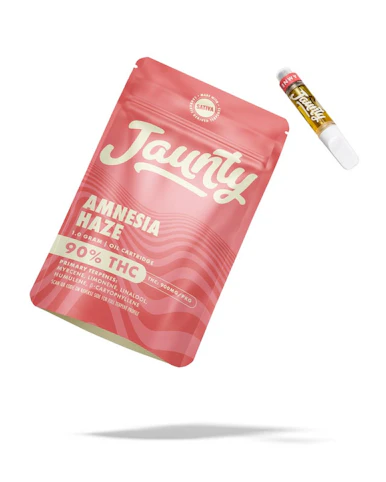 Jaunty -  Amnesia Haze -Sativa- 90.00% THC | 510 Thread | CDT | 1g Cannabis Oil (Cartridge) |   G1 BACK