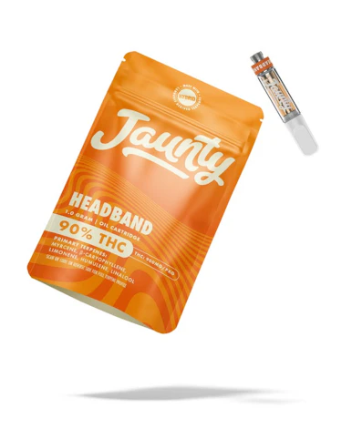 Jaunty - Headband -Hybrid- 90% THC | 1g Cartridge Cannabis Oil (Vape Cartridge) | Jaunt   -F1 front