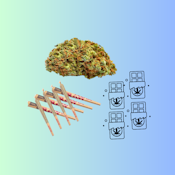 Party Bundle: One Oz and a Half , 4 Pre-rolls, 4 Edibles Gift