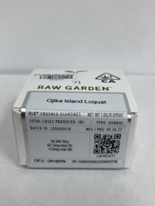 Raw Garden - Ojika Island Loquat 1g Refined Live Resin Crushed Diamonds - Raw Garden