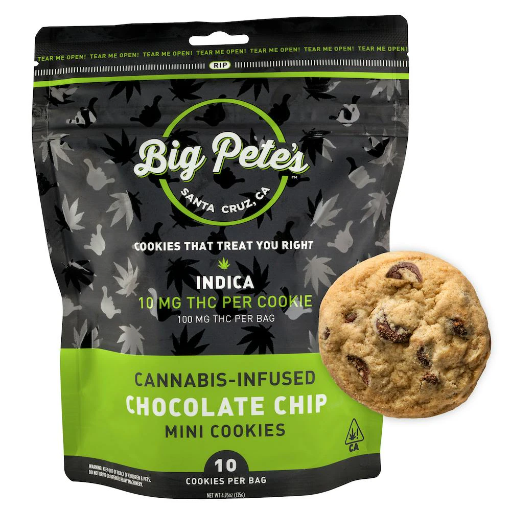 Big Pete's Treats - Chocolate Chip Cookies Indica 100mg (10pk) Main Image