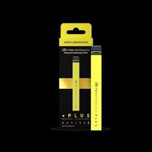 MITTEN EXTRACTS - Mitten Extracts- Disposable Vape- Super Lemon Haze- Sativa- Distillate- Live Resin Terps- Rechargeable- Ceramic Coil-1g- 83.29%THC