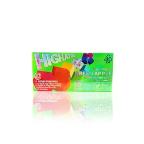 HIGHATUS - Edible - Green Apple CBD - 10-Pack - Sour Gummies - 100MG