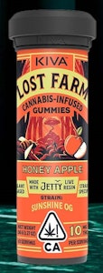 Kiva - Lost Farm Live Resin Gummies - (Sunshine OG) Honey Apple 100mg