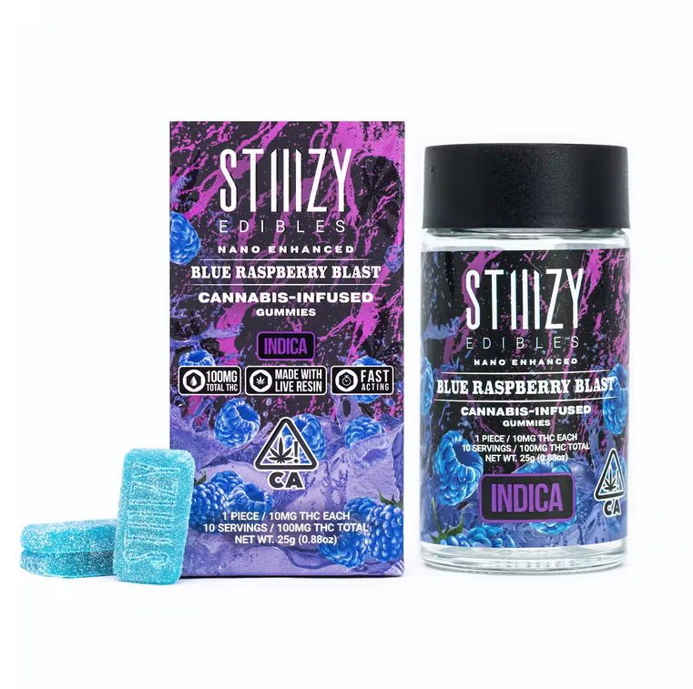 STIIIZY - Stiiizy - Blue Raspberry Blast - 100mg Gummies Main Image