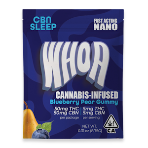 WHOA - Whoa - Blueberry Pear CBN 1:1 - Gummies - 100mg - 10pk