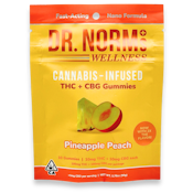 Dr Norms - Pineapple Peach THC:CBD - Gummies - 10pk - 100mg