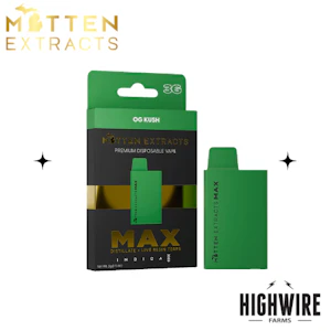 Mitten Extracts - Mitten Extracts Disposable OG Kush 3g