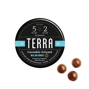 Kiva Confections - 140mg 5:2 THC:CBN Milk and Cookies Terra Bites (5mg THC, 2mg CBN each - 20 pack) - Kiva