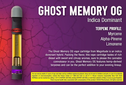 MAGNITUDE - MAGNITUDE | Ghost Memory OG | 1G Cartridge