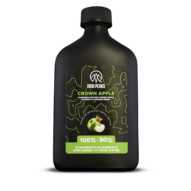 High Peaks - High Peaks | Beverage | Green Apple Whiskey | 100mg 12.7oz Main Image