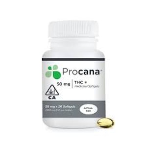 PROCANA - Procana: 50mg THC Capsules 20ct