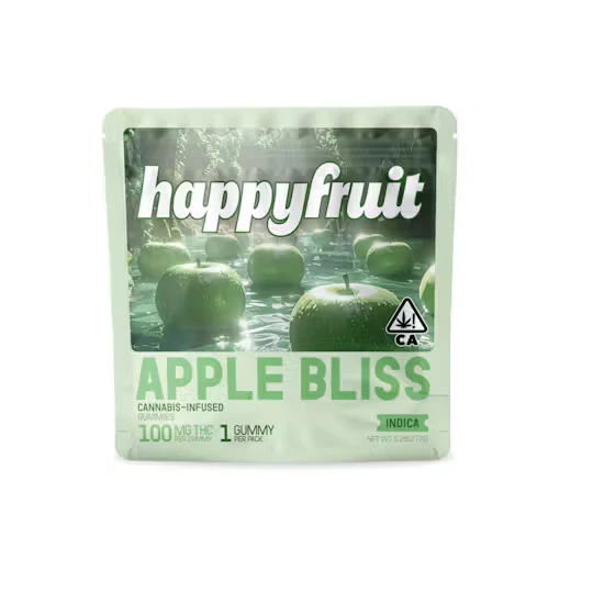 Happy Fruit - Happy Fruit - Apple Bliss Distillate Gummies Single 100mg Main Image