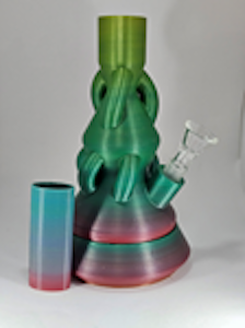 Sim Tech Prints - 3D Printed Smoke Mate Bong with Printed Lighter Case