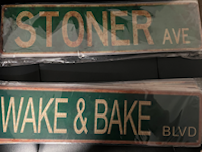 SPS Wholesale - Awesome Ganja Street Signs