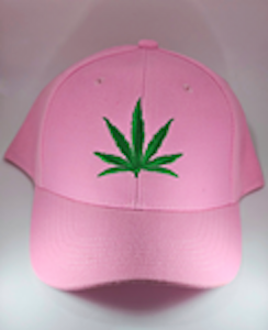 Reynoso Embroidery - LEAF & ST CANAPA CAP - (Pink)