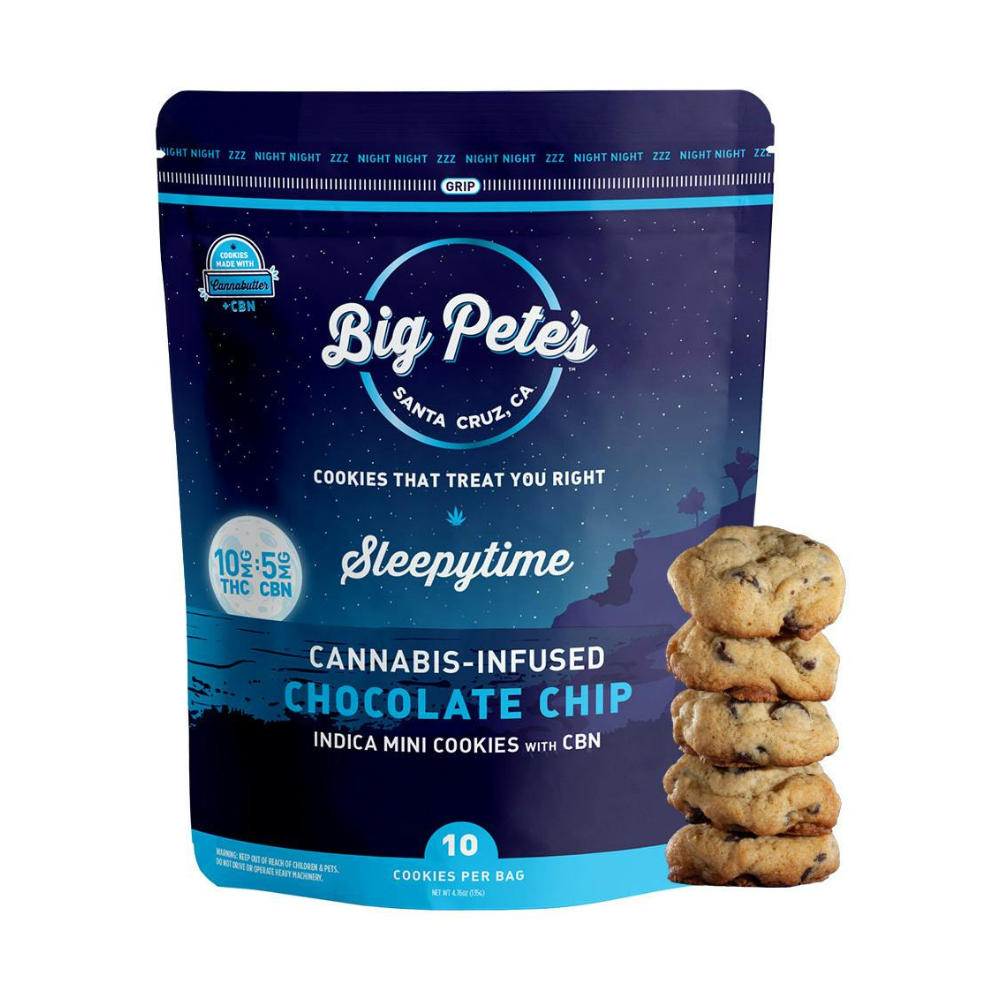 150mg THC:CBN Sleepytime Chocolate Chip Cookies (10mg THC, 5mg CBN - 10 pack) - Big Pete's picture
