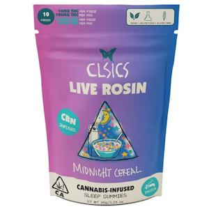 CLSICS - Midnight Cereal CBN 125mg 10 Pack Live Rosin Gummies - CLSICS
