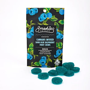 Smokiez Edibles - Smokiez Sour Blue Raspberry Fruit Chews - 100mg