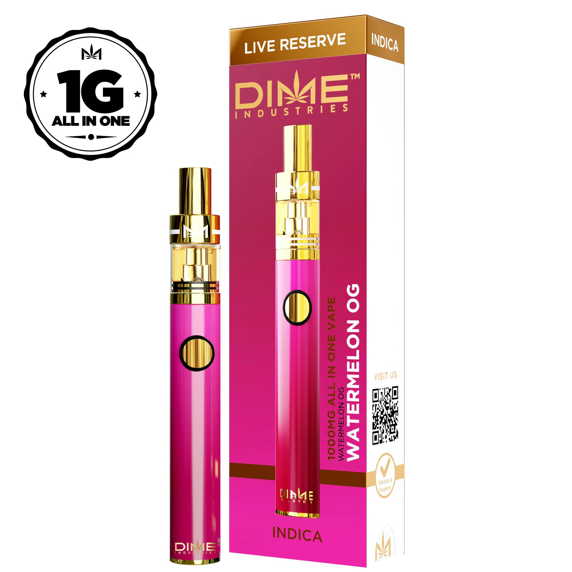 Dime Industries - Dime Industries Watermelon OG Live Reserve Disposable 1g Main Image