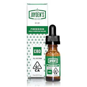 JAYDENS JUICE - 455mg CBD, 14mg THC Freedom Tincture 15ml - Jayden's Juice