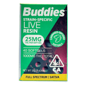 Buddies - Live Resin - Mowie Wowie 25mg Ea. - Capsules - 40ct - 1000mg