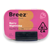 Breez - Berry Nighttime Mint Sleep TIN - 20pk - Edible - 100mg