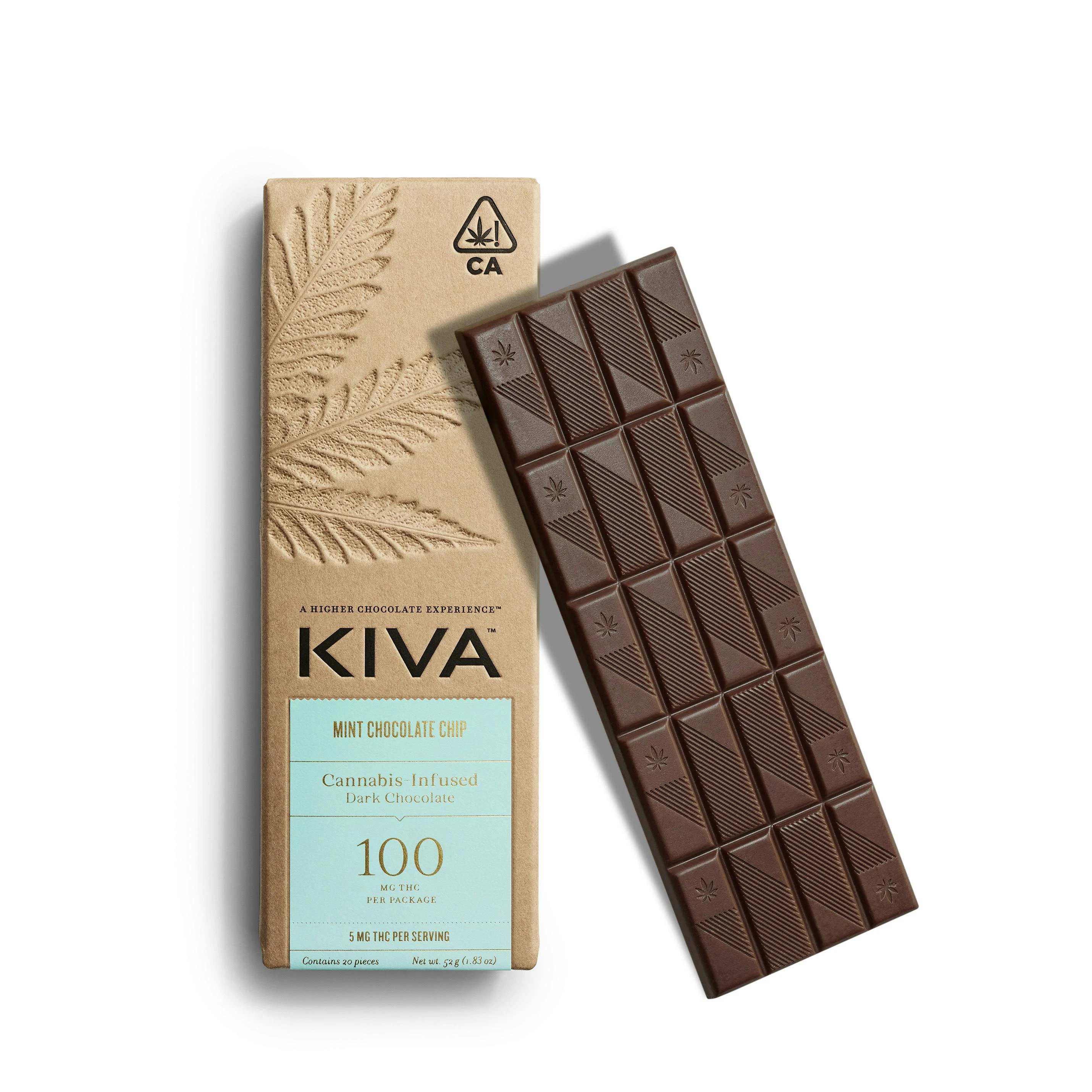 KIVA - Kiva Camino - Dark Chocolate Midnight Mint CBN 5:2 Bar - Edible - 100mg Main Image