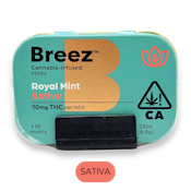 Breez - Royal Mint Sativa TIN - 20pk - Edible - 100mg